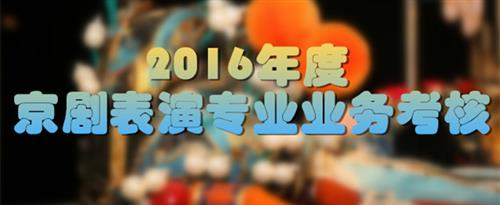 美女被大根爆操国家京剧院2016年度京剧表演专业业务考...